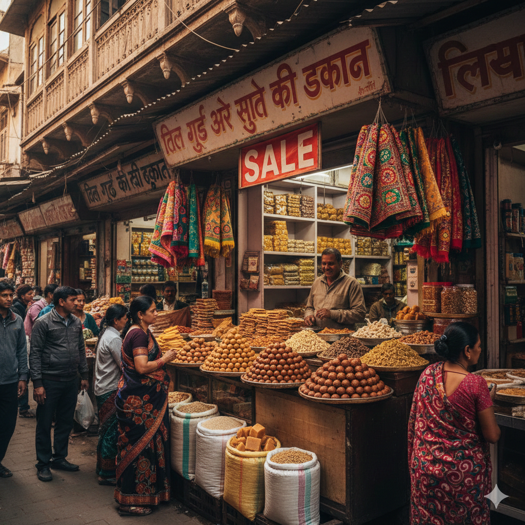 cheapest makar sankranti shopping market in delhiे